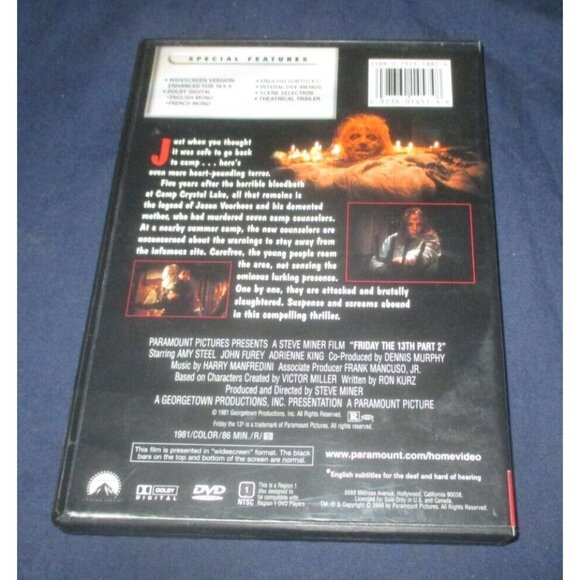 Friday the 13th - Part 2 (DVD, 1999, Sensormatic) - Picture 3 of 3